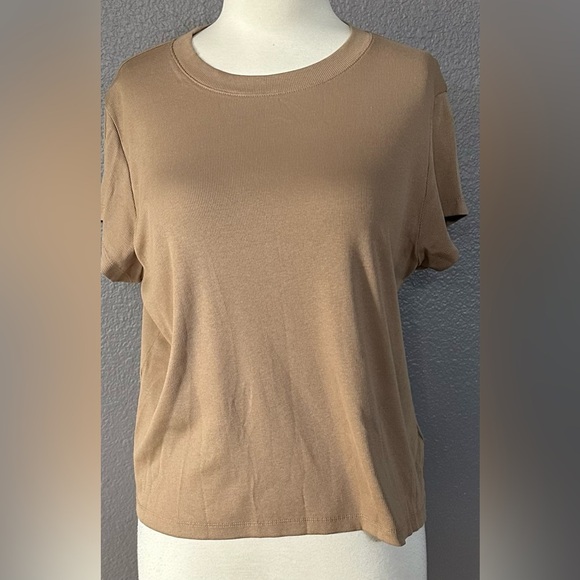 Madewell Tops - NEW. Women’s Madewell Ribbed Brown Tee Shirt, New with Tags